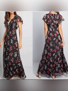 Anna Sui x ModCloth Floral Maxi Dress size 6